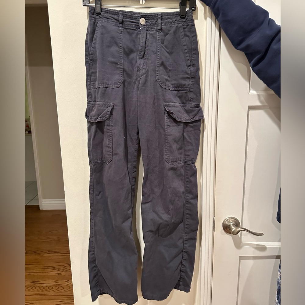 ZARA Women’s Dark Gray Cargo Pants, Size 0